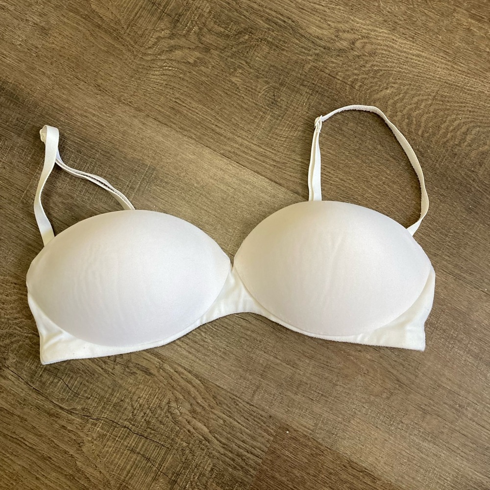 Gilligan & O'Malley White Wireless Multi Way Strapless Bra Size 36B